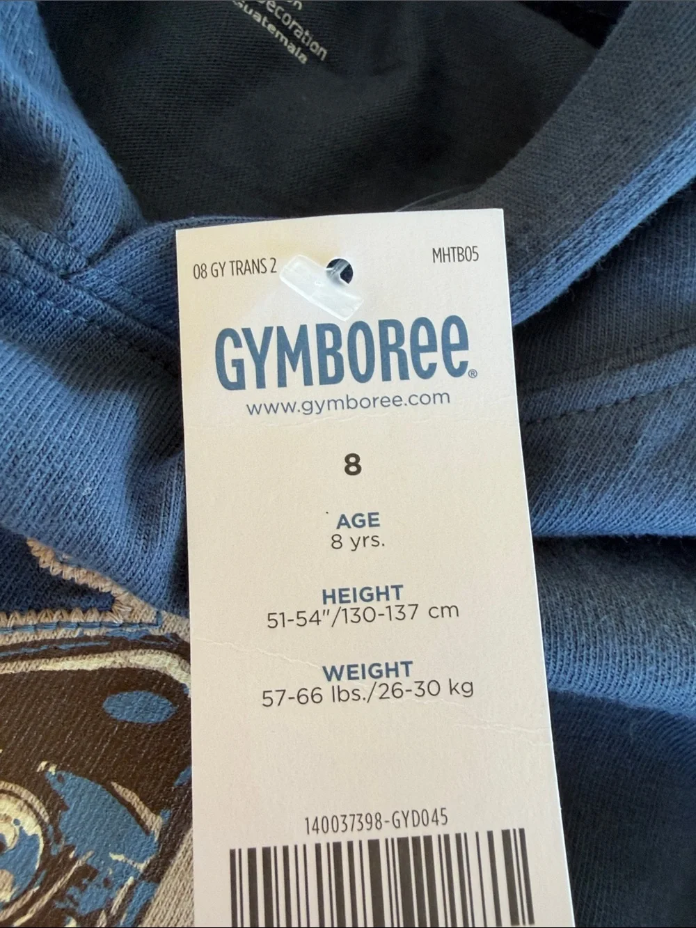 NWT Gymboree Navy Hooded Pullover with Motorcycle Patch